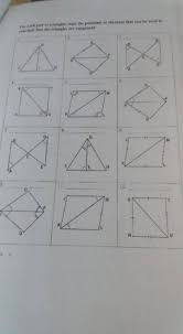 Maybe you would like to learn more about one of these? For Each Pair To Triangles State The Postulate Or Theorem That Can Be Used To Conclude That The Triangles Are Congruent