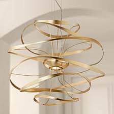 Corbett Calligraphy 34 W Gold Leaf Led Pendant Light Corbett Lighting Led Pendant Lights Pendant Light