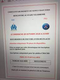 Le monde le 28 octobre à 23h36. Match Om Contre Psg Le Dimanche 28 Octobre 2018 Organisation Syndicale Cgt Logistique Carrefour Supply Chain Site De Saint Gilles