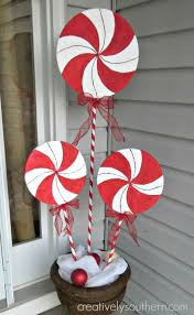 Holiday Porch Decorations Christmas Decorations Diy Outdoor Christmas Lollipops Outside Christmas Decorations