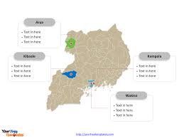 The terrain consists of plateaus and. Free Uganda Map Template Free Powerpoint Template