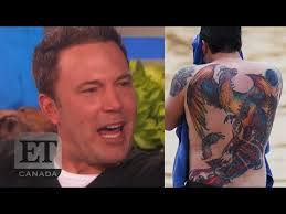 Ben Affleck On His Back Tattoo Youtube