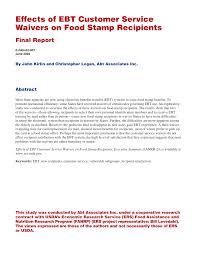 Local, state, and federal government websites often end in.gov. Pdf Effects Of Ebt Customer Service Waivers On Food Stamp Recipients Executive Summary