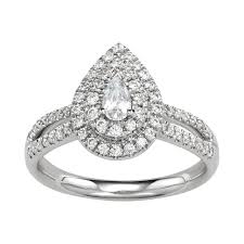 Check spelling or type a new query. Simply Vera Vera Wang 14kt White Gold 3 4 Carat T W Pear Center Diamond Engagement Ring