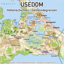 Über mapcarta.danke an mapbox für erstaunliche karten bieten. Usedom Vektorkarte Hohenschichten Grebemaps Kartographie