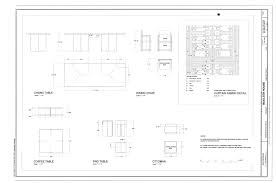 Length 105cm (41,5) width 48cm. File Curtain Fabric Detail And Designed Furniture Including Dining Table Dining Chair Coffee Table End Table And Ottoman Cedric And Patricia Boulter House 1 Rawson Woods Habs Oh 2482 Sheet 8 Of 8 Png