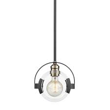 Black And Brass Mini Pendant Light Golden Lighting Amari 1 Light Black With Aged Brass Accents Mini Pendant 2635 M1l Blk Ab Black Pendant Light Modern Pendant Light Mini Pendant
