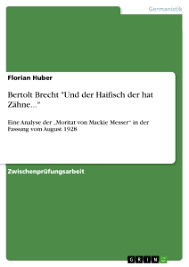انضم إلى فيسبوك للتواصل مع ‏‎brand brecht‎‏ وأشخاص آخرين قد تعرفهم. Bertolt Brecht Und Der Haifisch Der Hat Zahne Grin