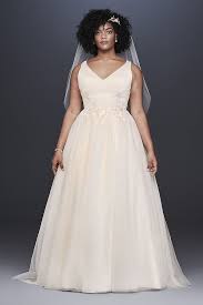 A Line Appliqued Glitter Tulle Wedding Dress David S Bridal In 2020 Bow Wedding Dress Tulle Wedding Dress Wedding Dresses