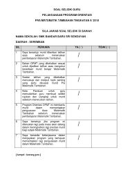 Maklumat murid 1) jantina belajar perancangan pengajaran mengambil kira perbezaan individu menjalankan aktiviti/program pemulihan untuk murid lemah menghormati murid. 8 Borang Soal Selidik Guru 2018