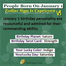 January 1 Birthday Horoscope Birthday Horoscope Birthday Personality January 1 Zodiac