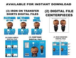 Boss Baby Party Kit African American The Baby Boss Kit Etsy Boss Baby Party Kit Baby Party