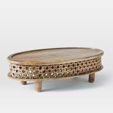 Rated 4.5 out of 5 stars. Carved Wood Ellipse Coffee Table Natural Coffee Table Coffee Table Wood West Elm Coffee Table