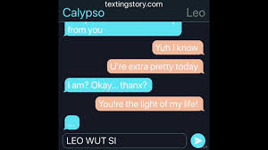 Yes percy is getting married and he has a lot of plans to change things. Calypso And Leo Percy Jackson Hoo Textingstory Youtube