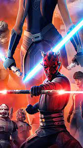 The Clone Wars Wallpaper Hd Phone Backgrounds Season 7 Logo Art Poster On Iphone Android Darth Maul Clone Wars Clone Wars Star Wars Images