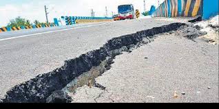 Massive cracks in new approach road near Arakkonam- The New Indian ...