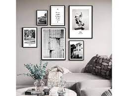 komplette bilderwand mittelmeerlander 5 kunstfotos 1 spruchbild versandkostenfrei weihnachtsgesche wohnzimmer schwarz weiss bilderwand einrichten und wohnen