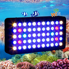 Wifi 165w Led Aquarium Light Dimmable For Coral Reef Led Fish Plant Full Spectrum Marine Aquarium Led Lamp Led Aquarium Light Dimmable Full Spectrum165w Led Aquarium Light Aliexpress