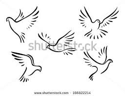 Black And White Pigeon Drawing Doves And Pigeons Birds Logo Set For Peace Concept And Wedding Design Peace Bird Pigeon Bird Bird Artwork
