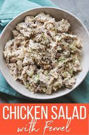 Make This Simple Chicken Salad With Fennel Recipe For An Easy Lunch Made With A Lightened Yogu Fennel Recipes Chicken Salad Recipe Easy Healthy Snacks Recipes