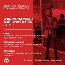 Latest on sabah goalkeeper wan muhammad azraie bin wan teh including news, stats, videos, highlights and more on espn. Uzivatel Muhammad Azri Na Twitteru Wan Muhammad Azri Wan Deris Calon Exco Pergerakan Pemuda Umno Malaysia Bagi Penggal 2018 2021 Berani Bertanggungjawab Berkorban Saya Mohon Sokongan