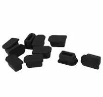 10 Pcs Black Rubber Anti Dust Cover Cap Protector for IEEE 1394 6P Female Port