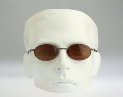 Joy 3838, Vintage 90s Tinted Lenses Gold Oval Sunglasses Men & Women NOS