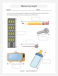 Use Your Ruler And Measure The Length And Height Of The Some Items Round Off To The Near 2nd Grade Worksheets Measurement Worksheets 1st Grade Math Worksheets
