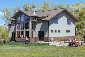 American Classics Awesome Metal Building Home Mansion W 2 Garages 8 Pictures Metal Building Homes Building A House Metal House Plans Metal Building Home