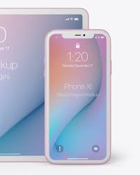 Free iphone mockups in photoshop. Clay Apple Iphone 11 Pro W Ipad Pro Mockup In Device Mockups On Yellow Images Object Mockups
