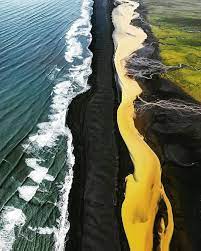 They gave offerings of food and other goods to keep the gods happy. Green Fields Yellow Rivers Black Beaches And The Ocean Beautiful Iceland Green Fields Yellow River Landscape
