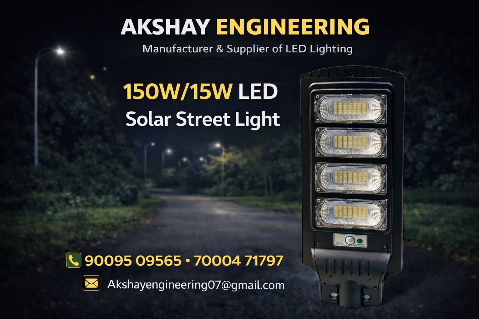 150W /15W LED Solar Street Light - LED Solar Road Light product image