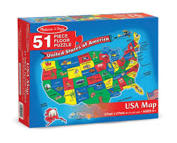 U S A Map Floor 51 Pc Floor Puzzle Map Puzzle Melissa And Doug