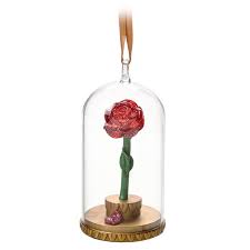 Disney Light Up Ornament Beauty And The Beast Enchanted Rose
