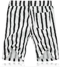 Black And White Striped Shorts Mens Men S Linen Shorts Personalized Post Designer Casual Gray Striped Shorts M2 Shorts Mens Linen Shorts Stylish Mens Outfits Casual Beach Style