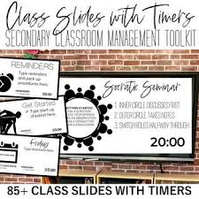Distance Learning Slides With Timers Secondary Classroom Management Toolkit In 2020 Classroom Management Secondary Classroom Learning Template