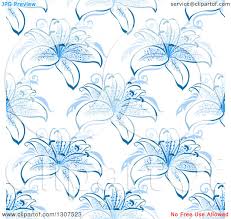 Floral print background watercolor flower background tropical background watercolor leaves background patterns floral watercolor design floral motif floral spring wallpaper. Clipart Of A Seamless Background Pattern Of Blue Lily Flowers Royalty Free Vector Illustration By Vector Tradition Sm 1307523