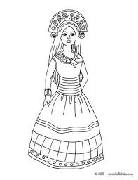 Www Hellokids Com Print Page Inca Princess Princess Coloring Pages Inca Coloring Pages