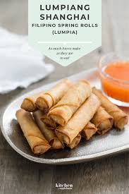 Lumpiang Shanghai Filipino Spring Rolls Lumpia Spring Rolls Lumpia Recipe Recipes