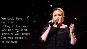 Adele Rolling In The Deep Lyrics Youtube Deep Lyrics Songs Adele Lyrics Adele