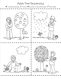 Apple Tree Sequencing Fall Kindergarten Johnny Appleseed Activities Apple Tree Life Cycle