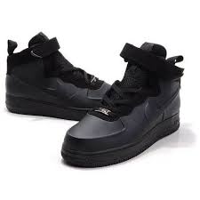All Black Air Force 1 On Feet Nike Air Force One High Men Black Patent Leather Nike Free Shoes Sneaker Boots Sneakers Men
