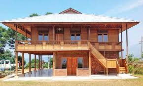 Desain rumah kayu dengan balkon kaca. Model Dinding Depan Rumah Kayu Bugis Home Desaign