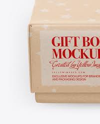 Download Kraft Gift Box Mockup In Box Mockups On Yellow Images Object Mockups In 2021 Box Mockup Kraft Gift Boxes Gift Box