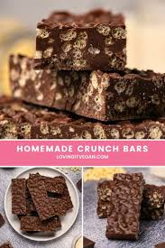 Homemade Crunch Bars Crunch Bar Vegan Chocolate Bars The Joy Of Baking