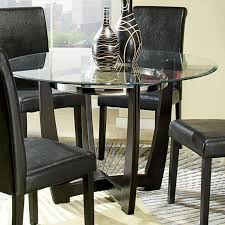 All table ship for free. Dining Tables Round Sierra Dining Table With Glass Top Pedestal Base 722 48 At Meubles L