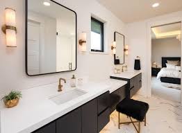 W claxby vanity in white with stone effects vanity top in pulsar is elegantly designed to enhance the appearance of any bathroom. Modern Minnesota Rambler Carbon 6 Interiors