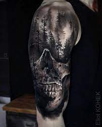 Check spelling or type a new query. Realistic Skull Forest Skull Sleeve Tattoos Skull Tattoo Design Nature Tattoo Sleeve