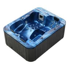 Mini Piscine Hydromassante Spa 210x160 Chauffage 33 Jets Double Pompe D Hydromassage 3 Sieges