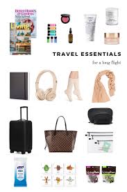 My Travel Essentials For A Long Flight Travel Essentials Long Flights Long Flight Tips